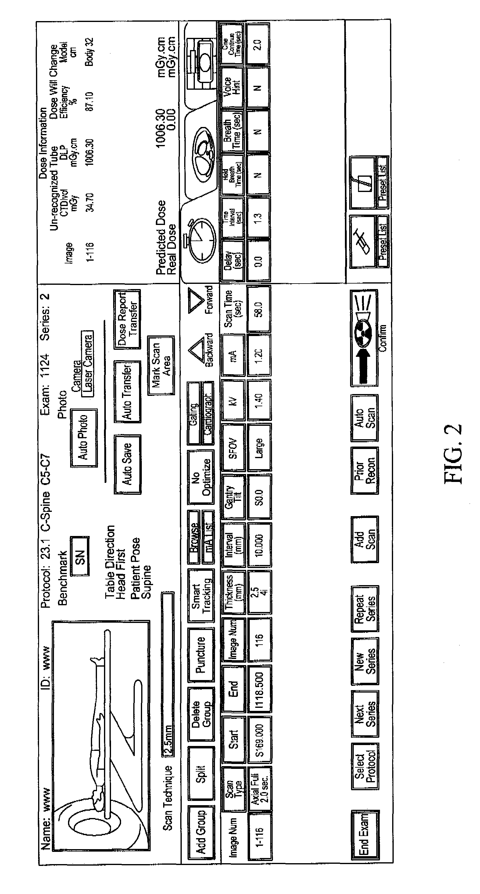 Scanning detection device of an x-ray ct apparatus, an x-ray ct system and method of  operation of the same