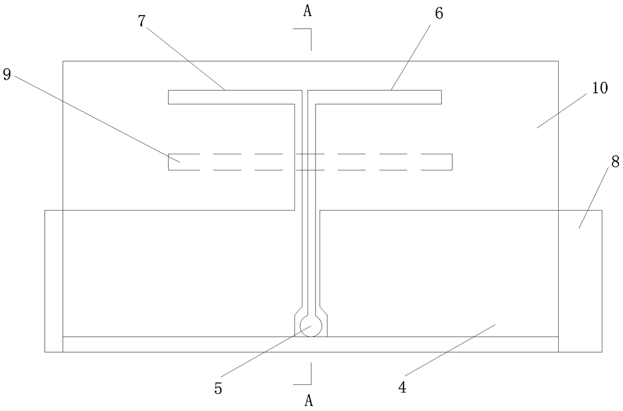 An end-fire antenna device mounted on a silicon substrate in the terahertz band