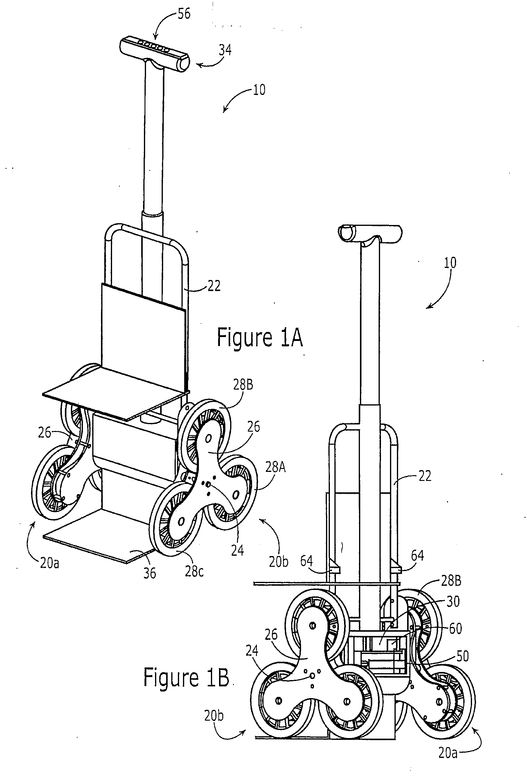 Mechanical Tri-Wheel Retention Assembly for Stair-Climbing Wheeled Vehicle