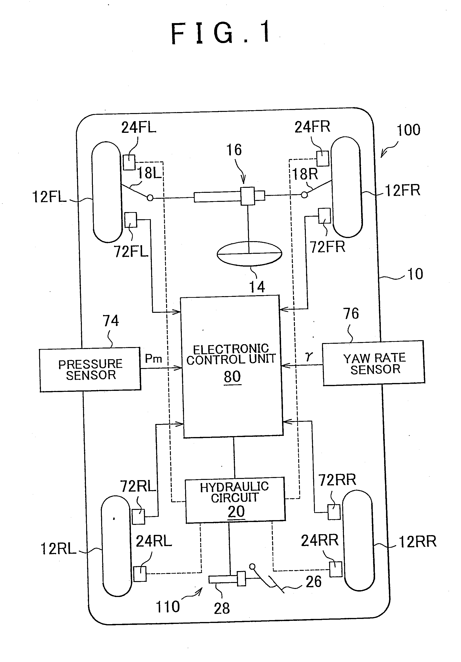 Brake force control apparatus for vehicle and brake force control method for vehicle