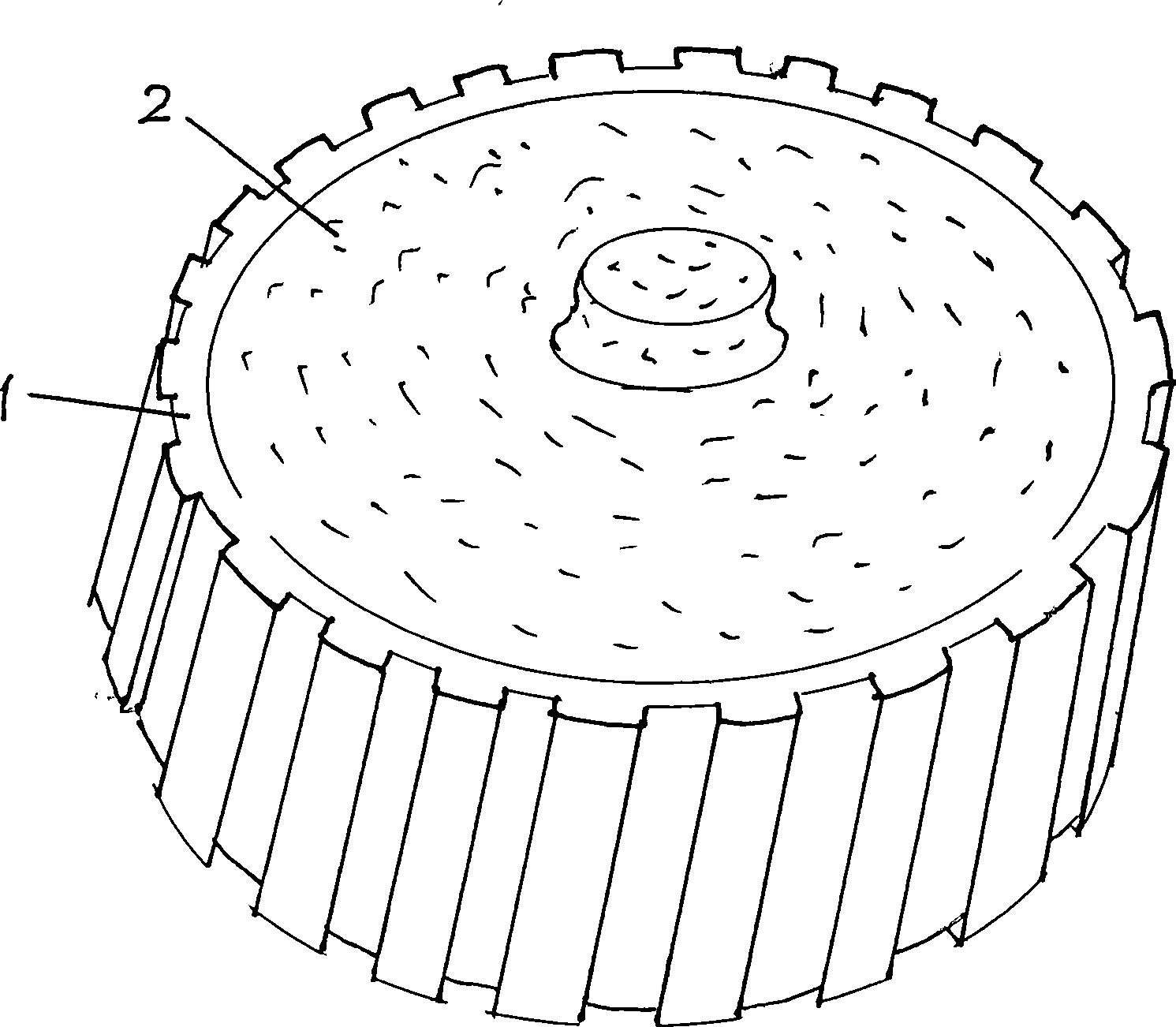 High speed disc type brake pad pottery friction body and method for producing same