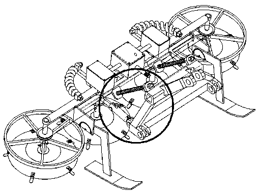 Mowing and alfalfa harvesting mechanical device for orchards