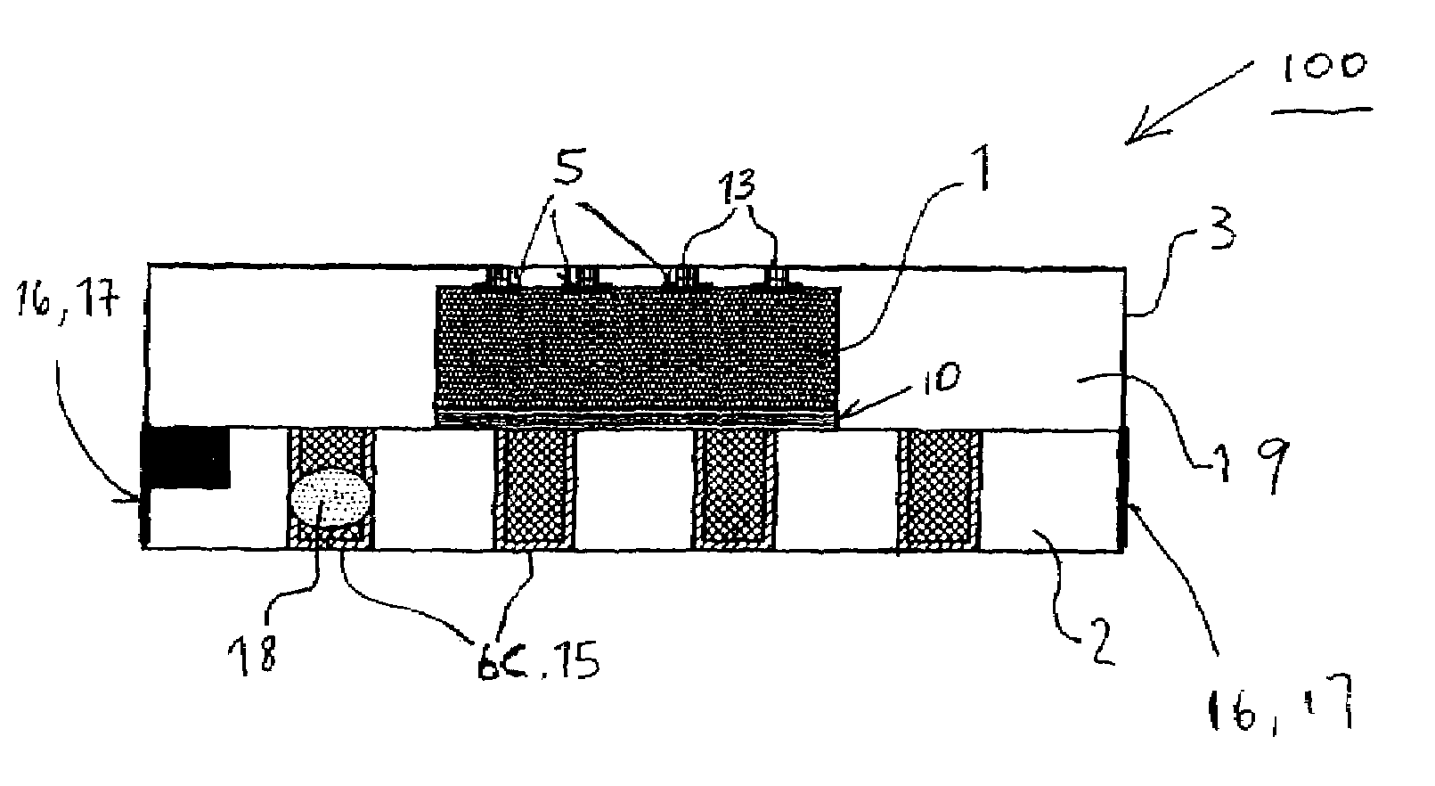 Semiconductor chip package with a package substrate and a lid cover
