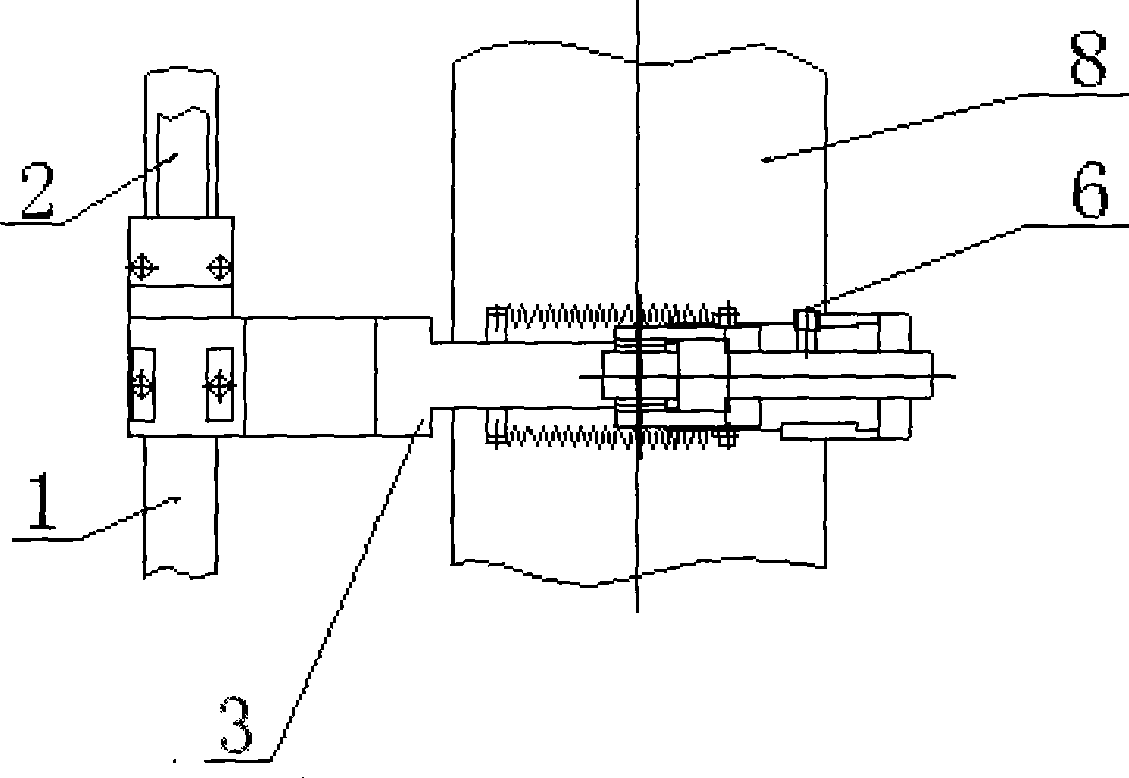 Probe servo mechanism for eddy current inspection of main bolt inspection machine of nuclear pressure vessel