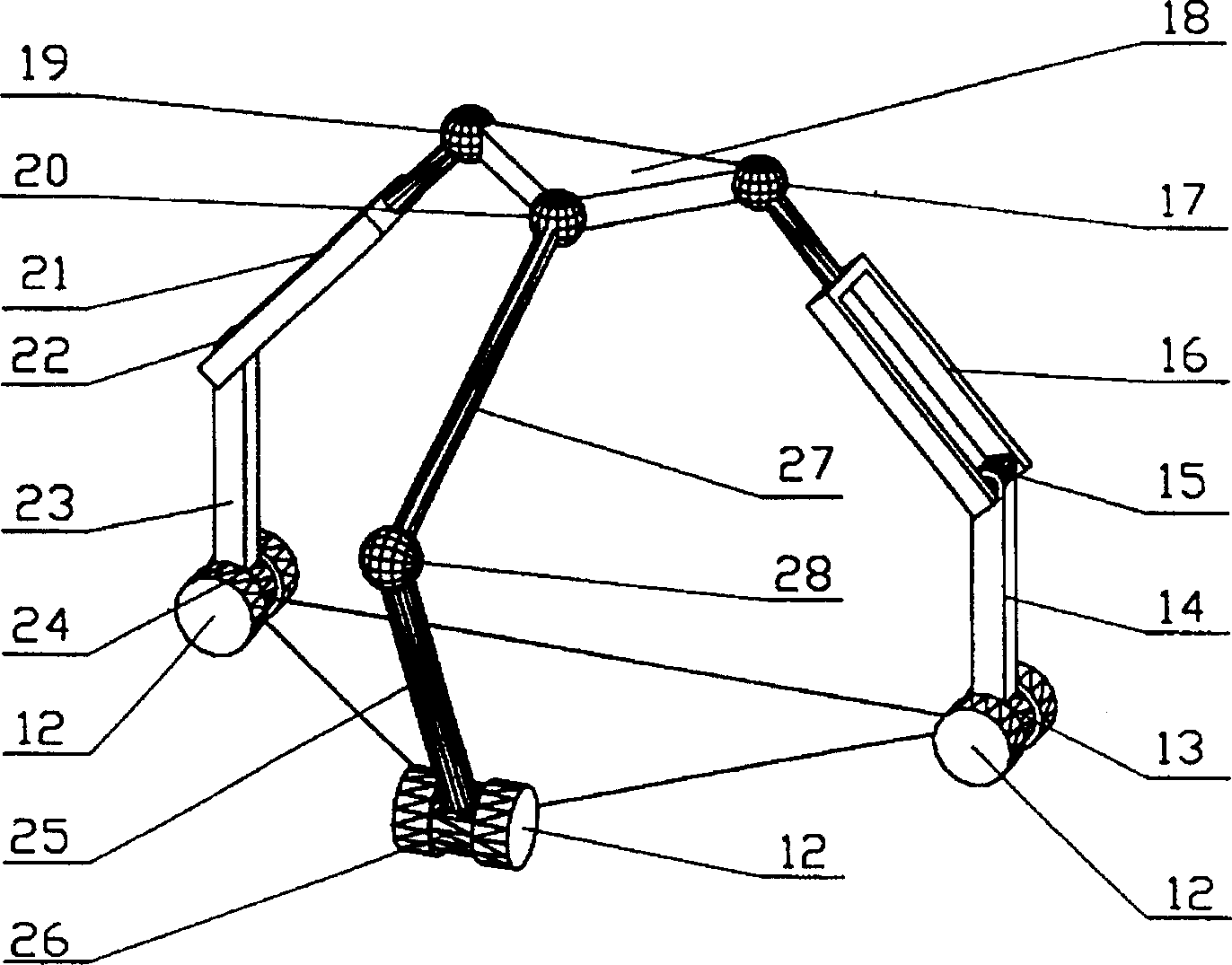 Spatial three-freedom parallel robot mechanism