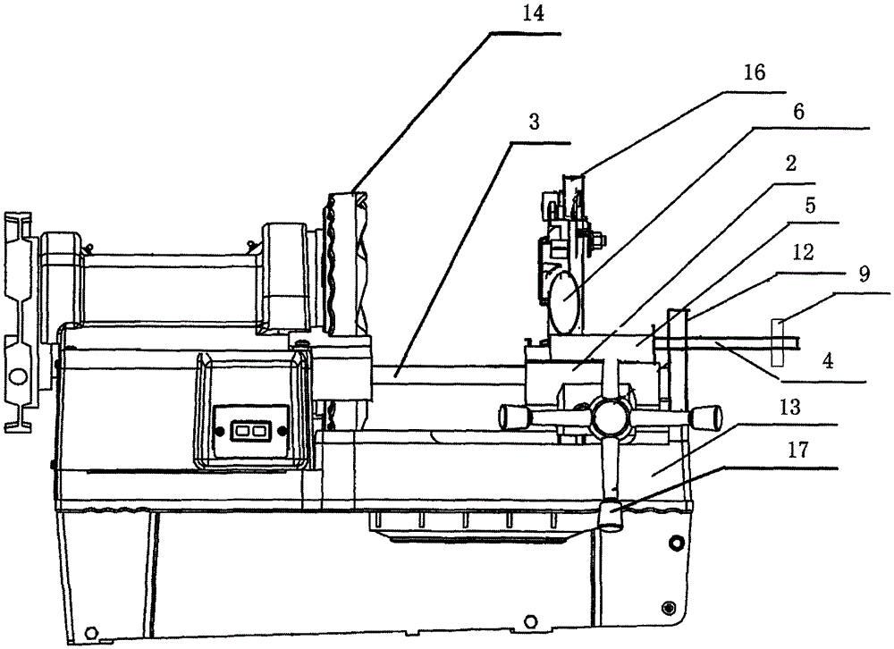 Straight threading machine for automatic sizing and automatic cutter retreating in whole carriage travel