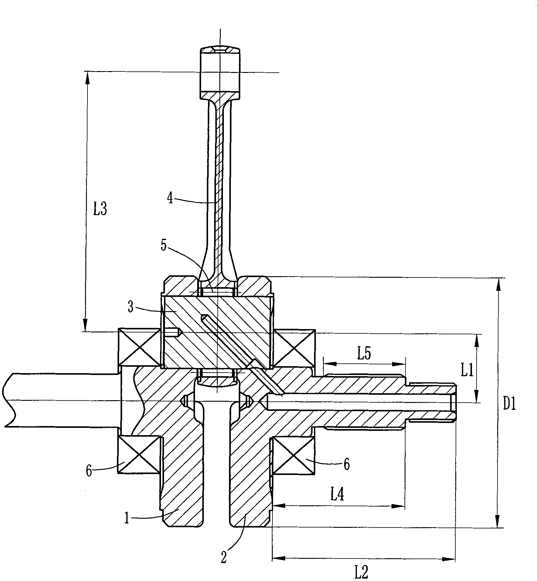 Crank-connecting rod mechanism for engine of miniature cross-country motorcycle