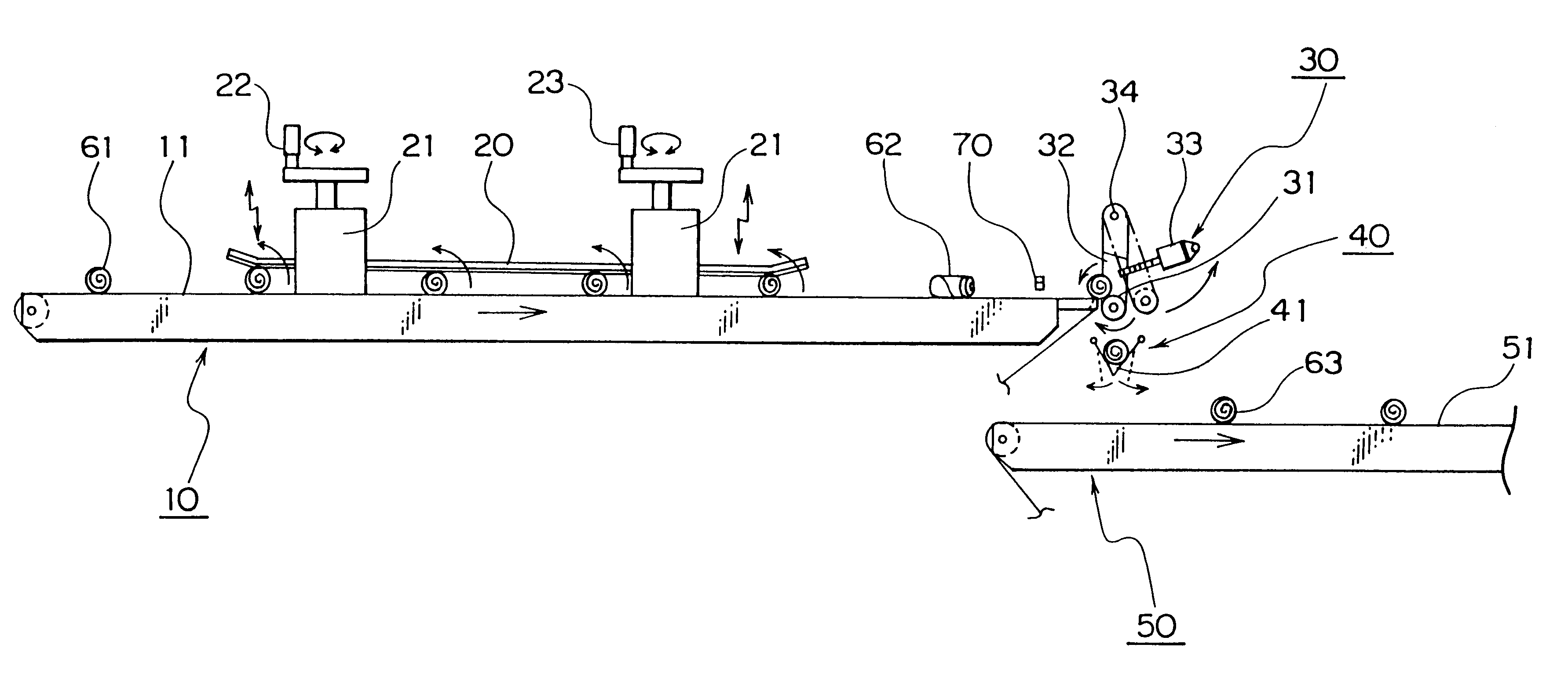 Method and apparatus for conveying bar-like bread dough pieces