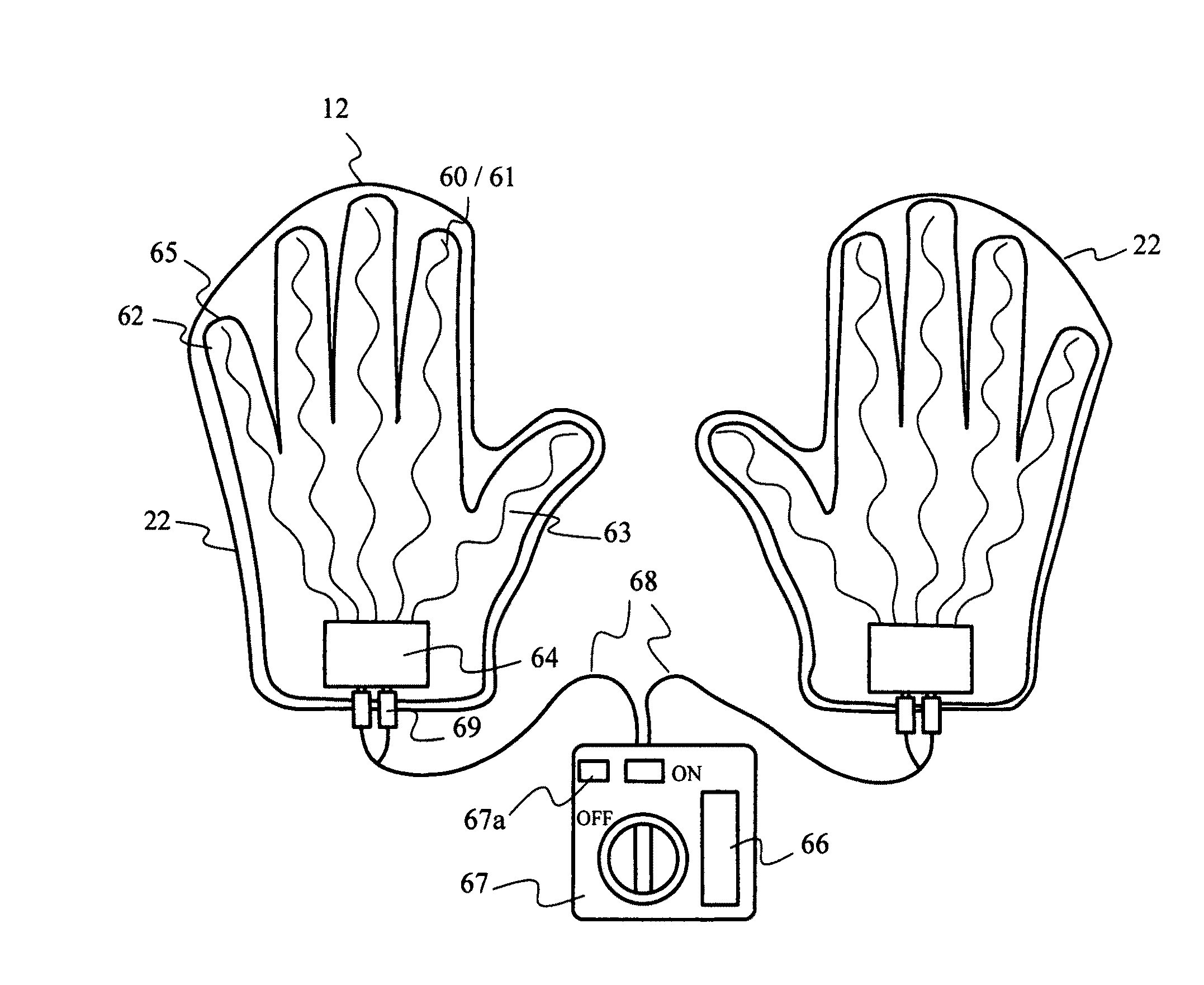 Therapeutic device that provides stimulation to an immobilized extremity