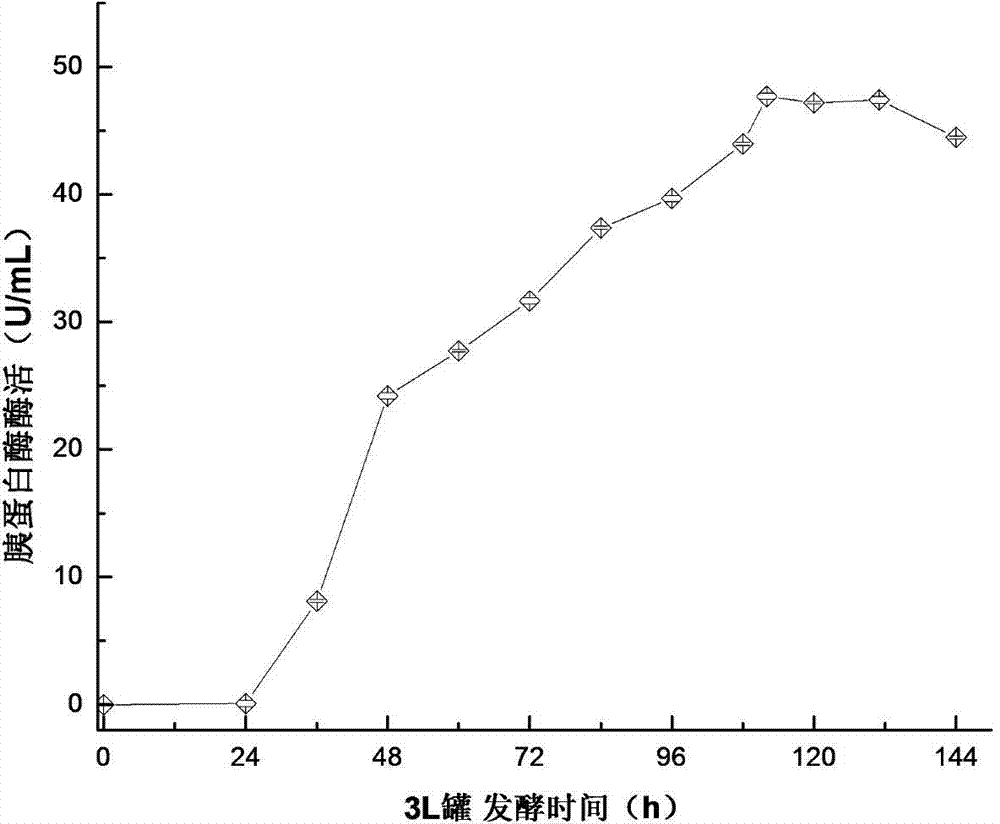 Yeast engineering bacteria for producing trypsin in high-yield manner and construction method of yeast engineering bacteria