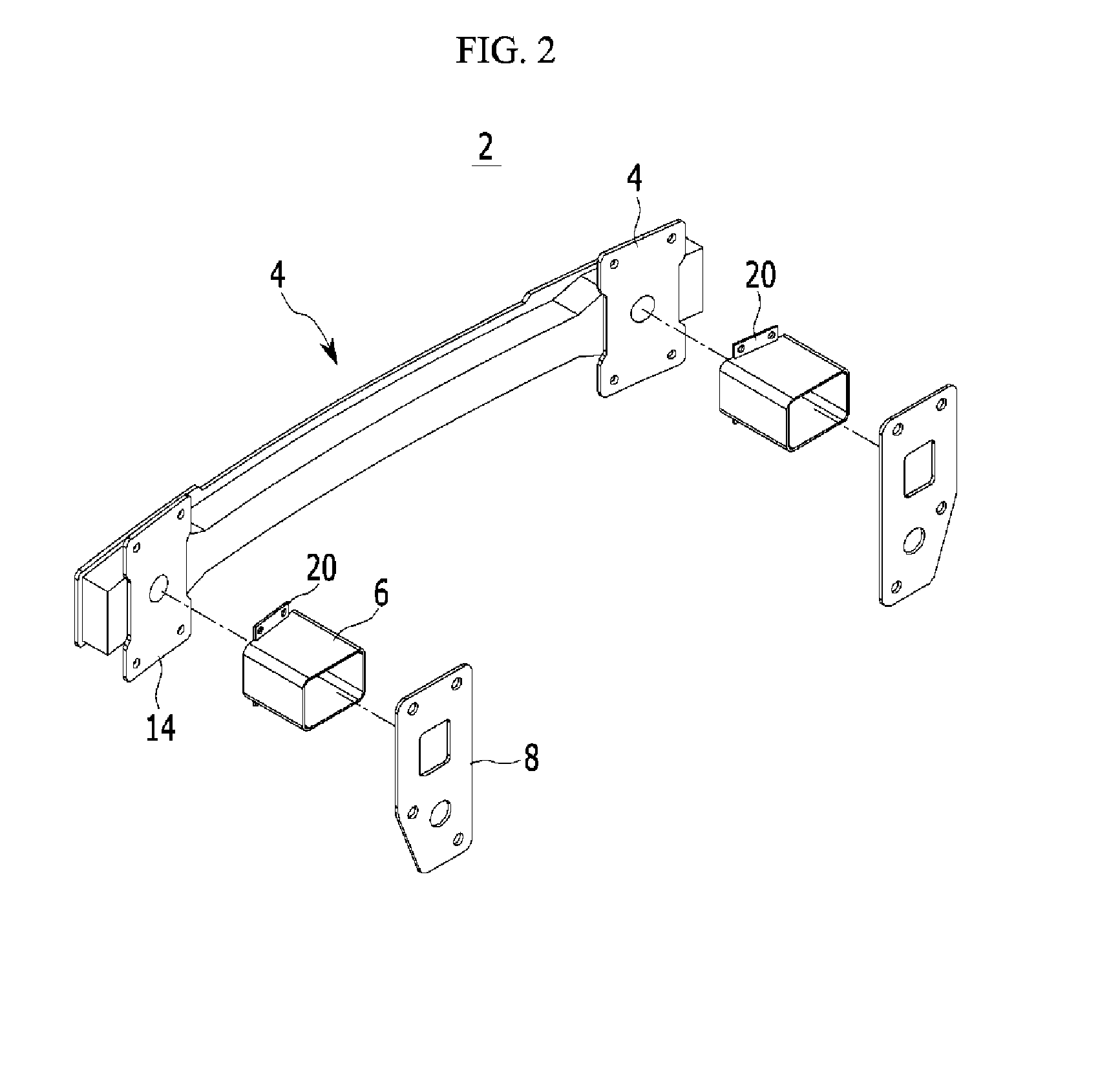 Hybrid bumper beam for vehicle, manufacturing method therefor and bumper beam unit thereof