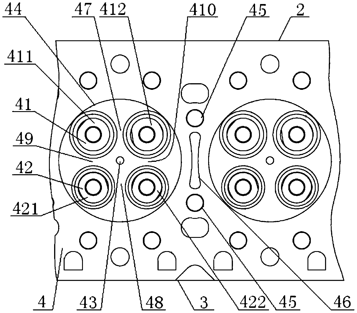 A Diesel Engine Integral Cylinder Head with Parallel Valve Arrangement