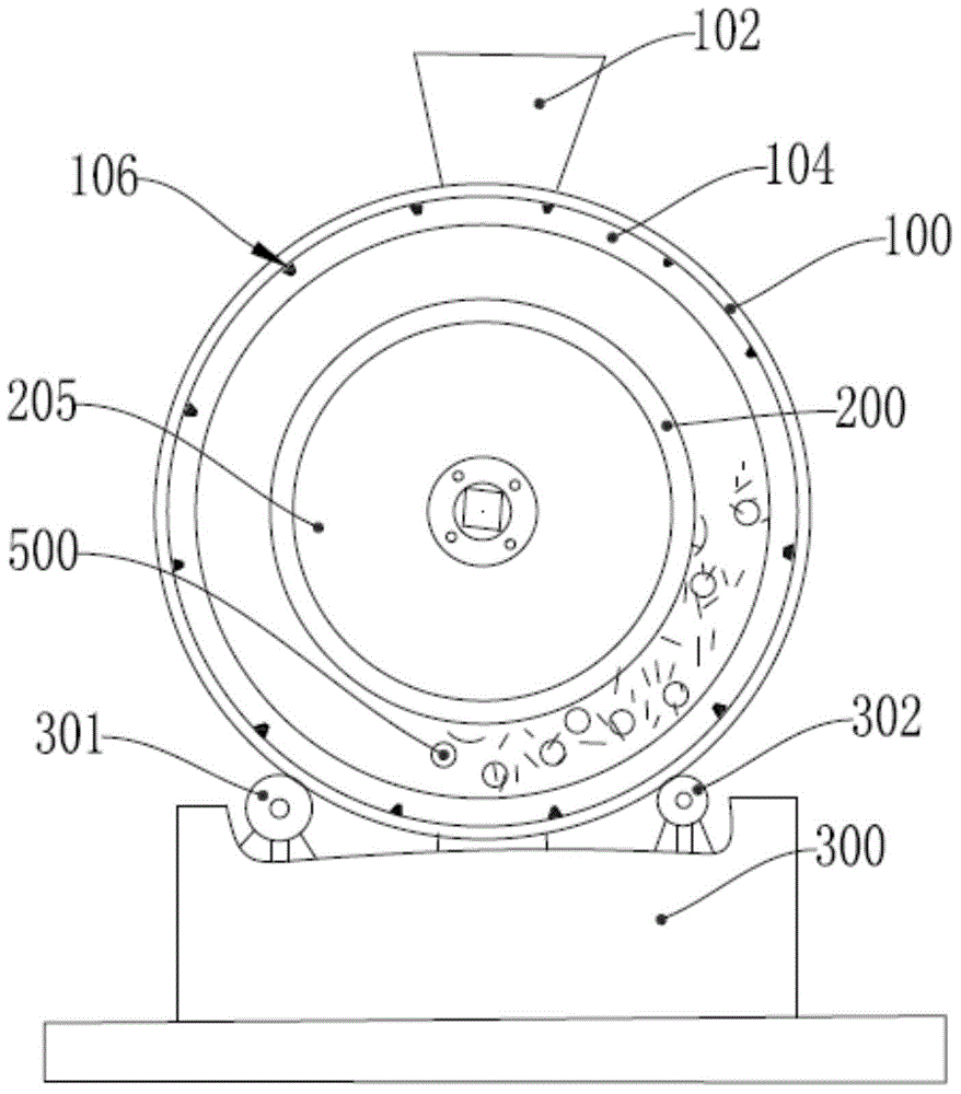 Efficient ball grinding mill with reinforcing ribs