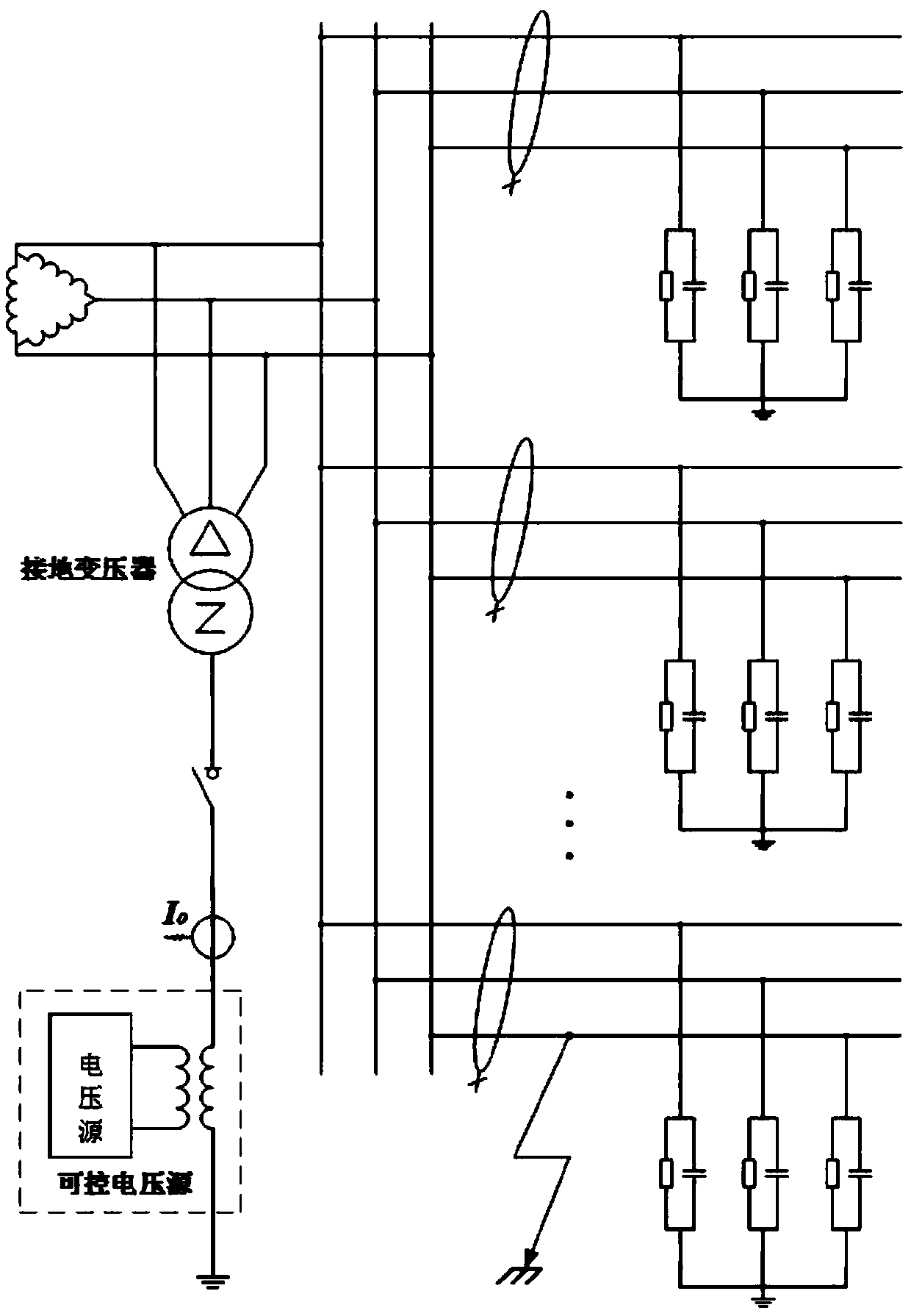 Grounding fault current control method and device