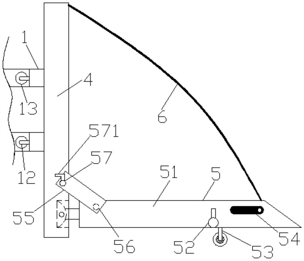 A loading and unloading fork for an industrial transport forklift