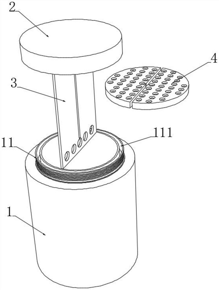 Rapid treatment device for water sample for environmental monitoring experiment