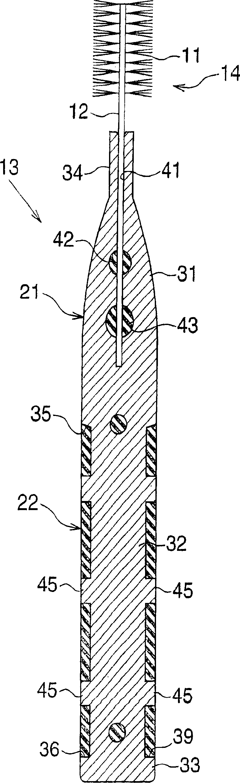 Interdental brush and method of producing the same