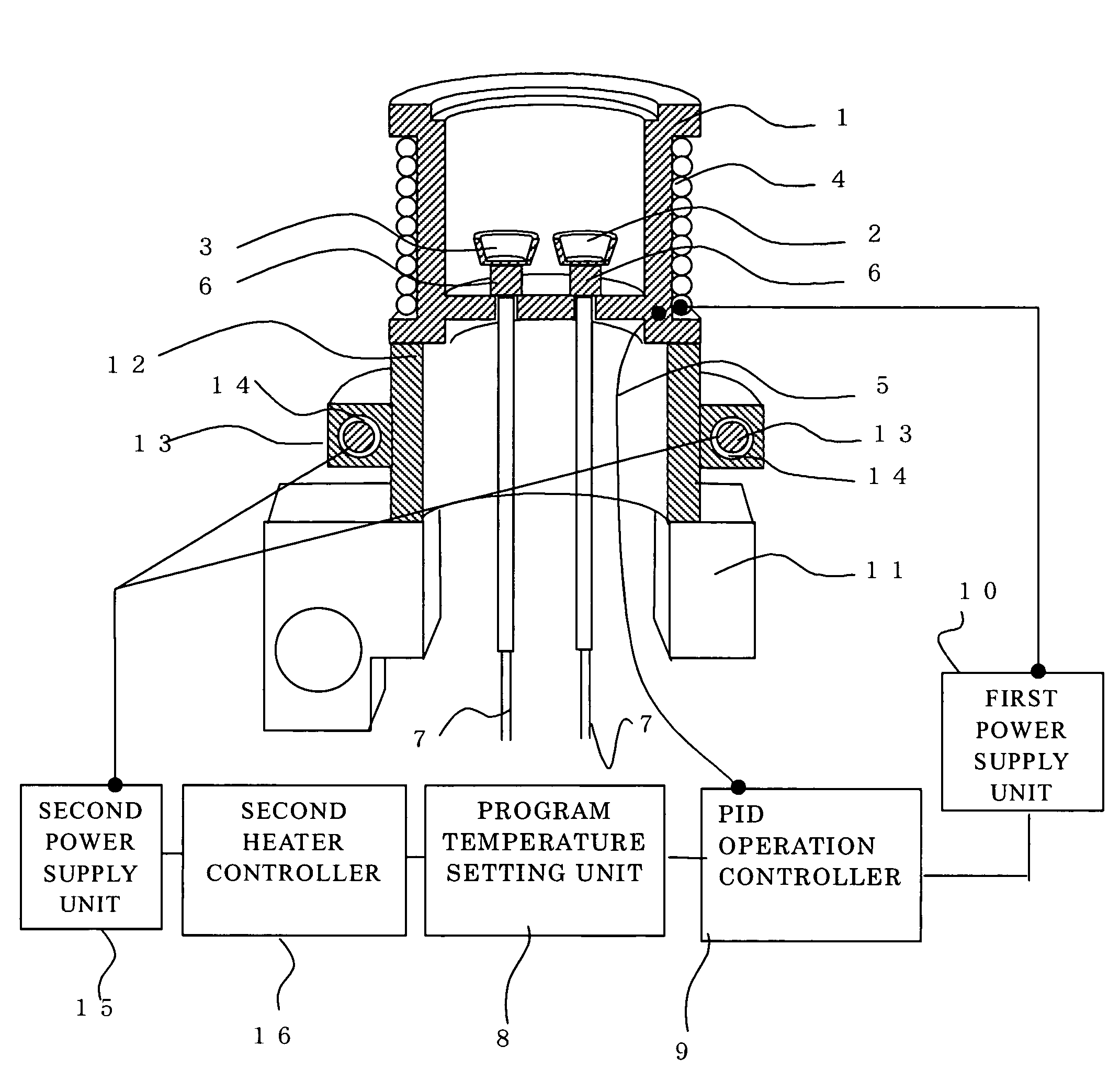 Differential scanning calorimeter with a second heater