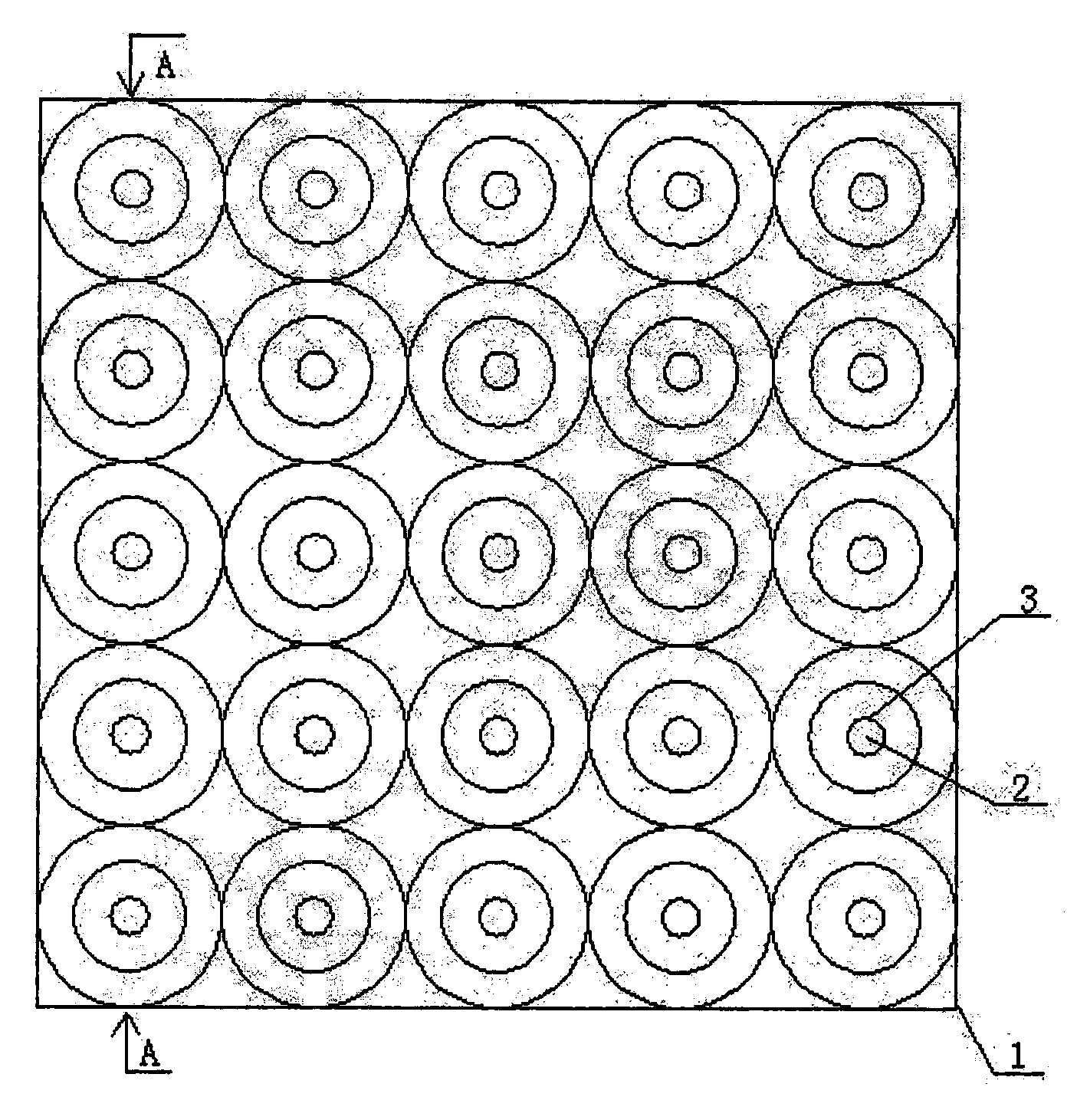 Concentric-circle-type corrugated solar cell silicon substrate and manufacturing process thereof