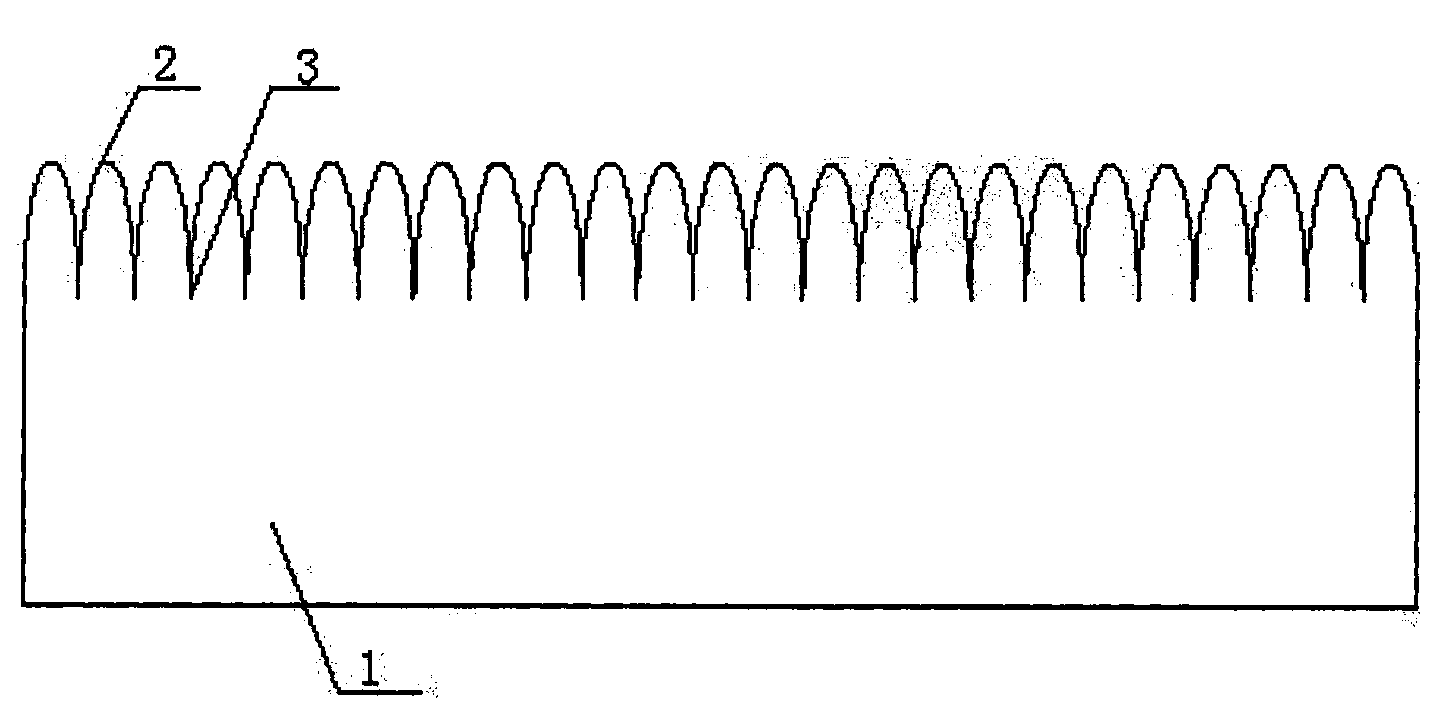 Concentric-circle-type corrugated solar cell silicon substrate and manufacturing process thereof