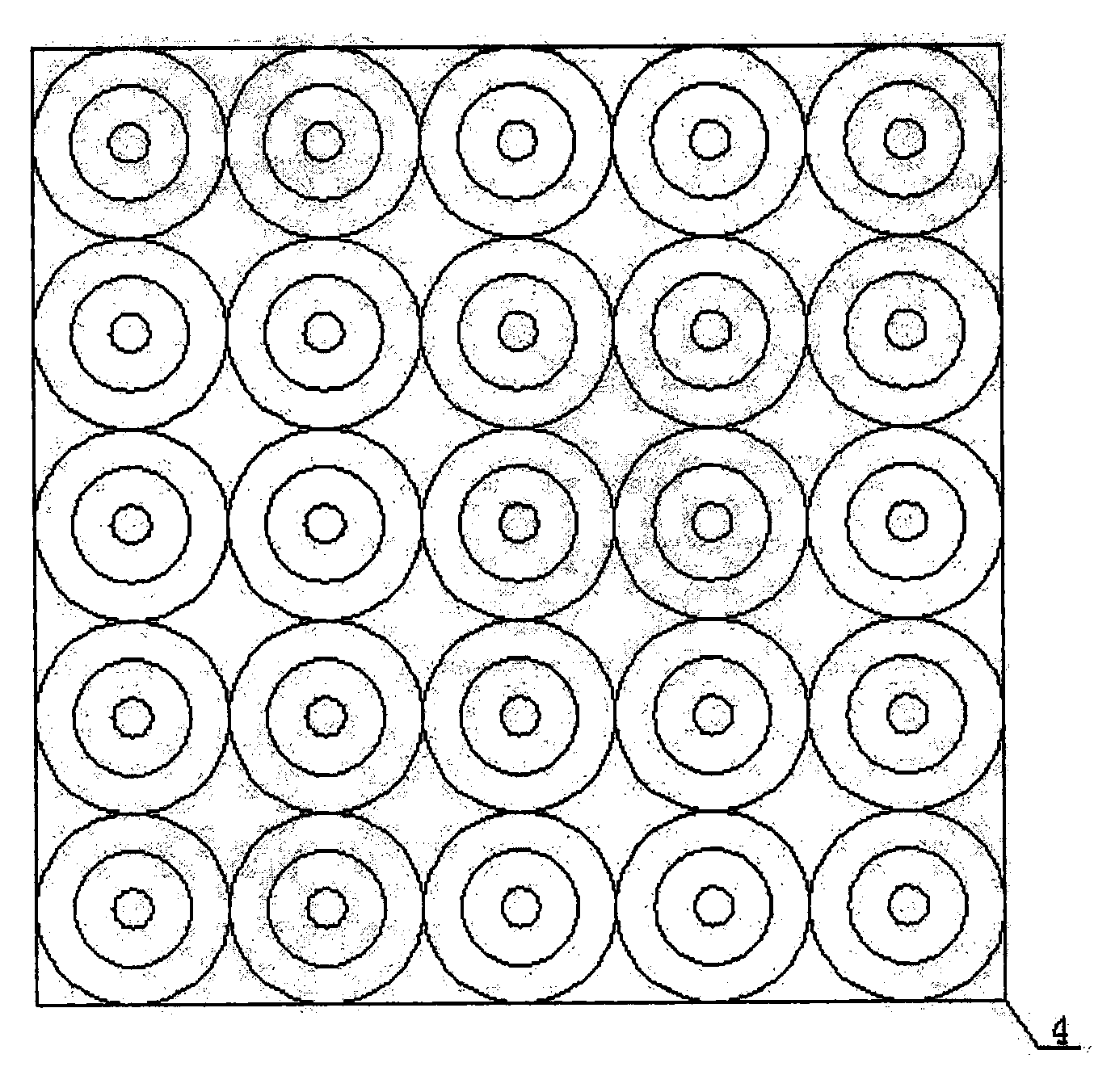 Concentric-circle-type corrugated solar cell silicon substrate and manufacturing process thereof