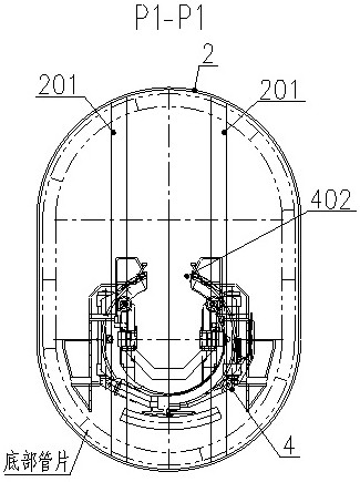 Vertical ellipse-like full-section tunnel shield tunneling machine