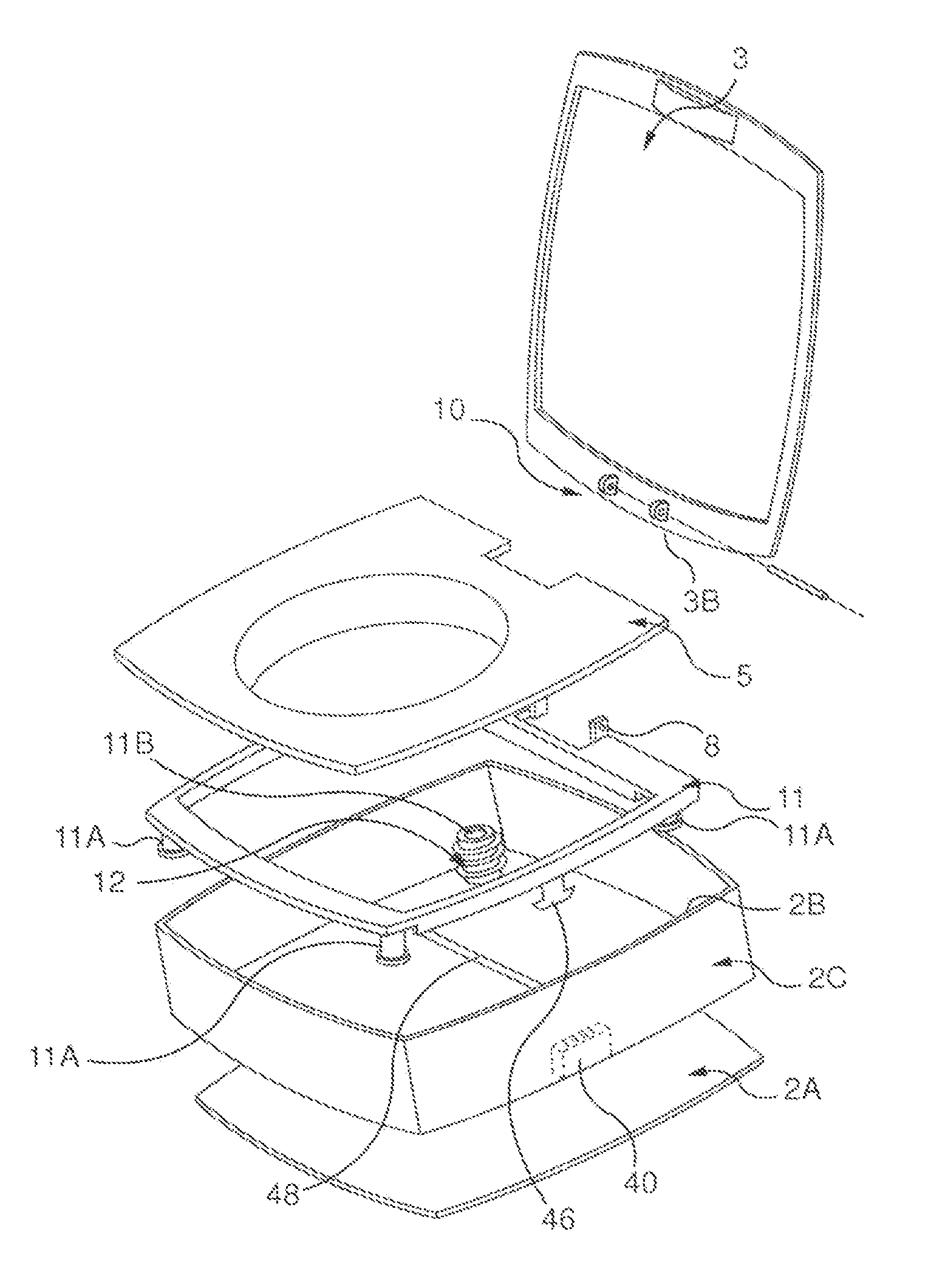 Case for cosmetic or body hygiene product having a retractable hinge