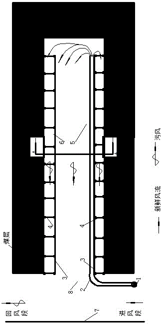 Coal roadway double-layer ventilation device and method for preventing exceeding gas