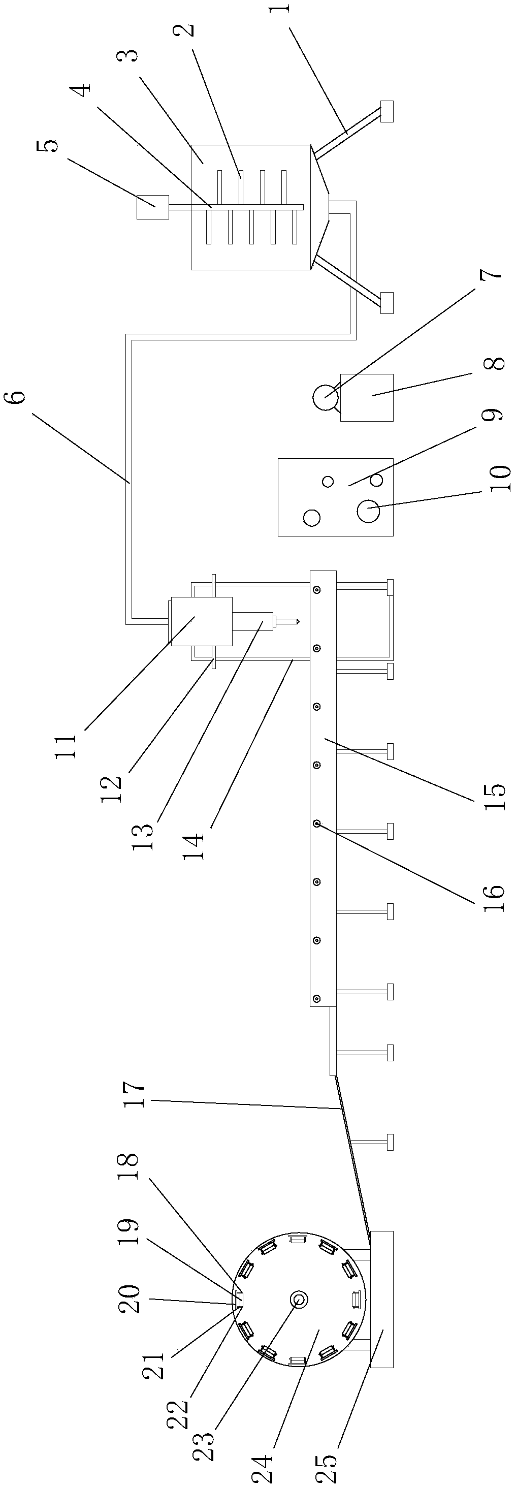 Hollow fiber membrane coating device