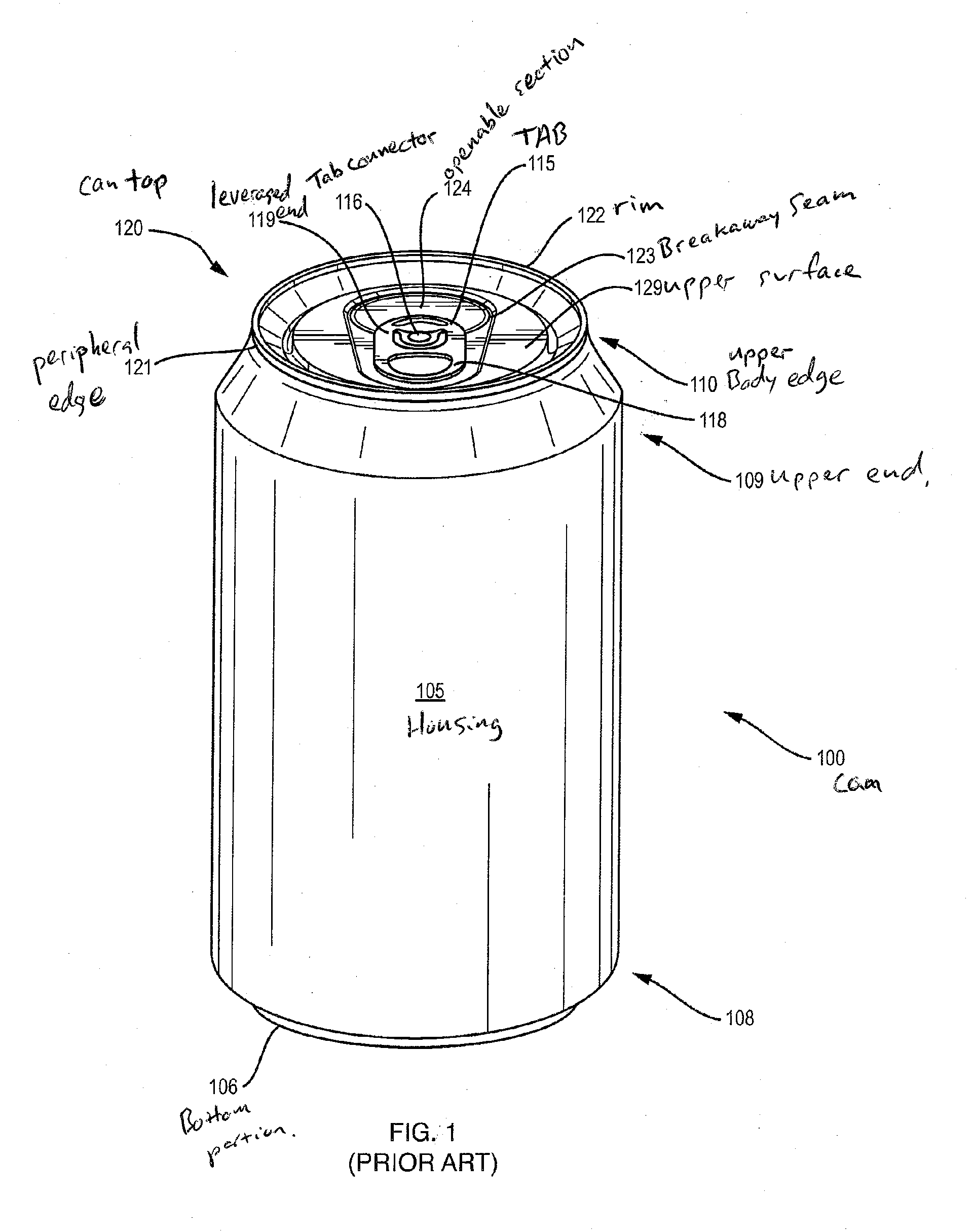 Beverage can marketing device with removable center cover