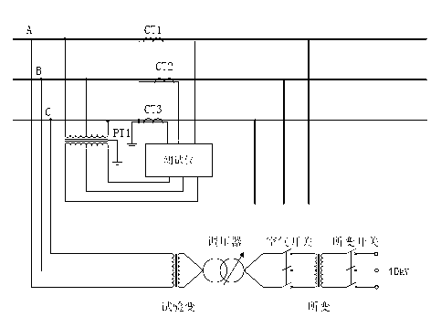 T-type electric transmission line positive sequence capacitance measuring method