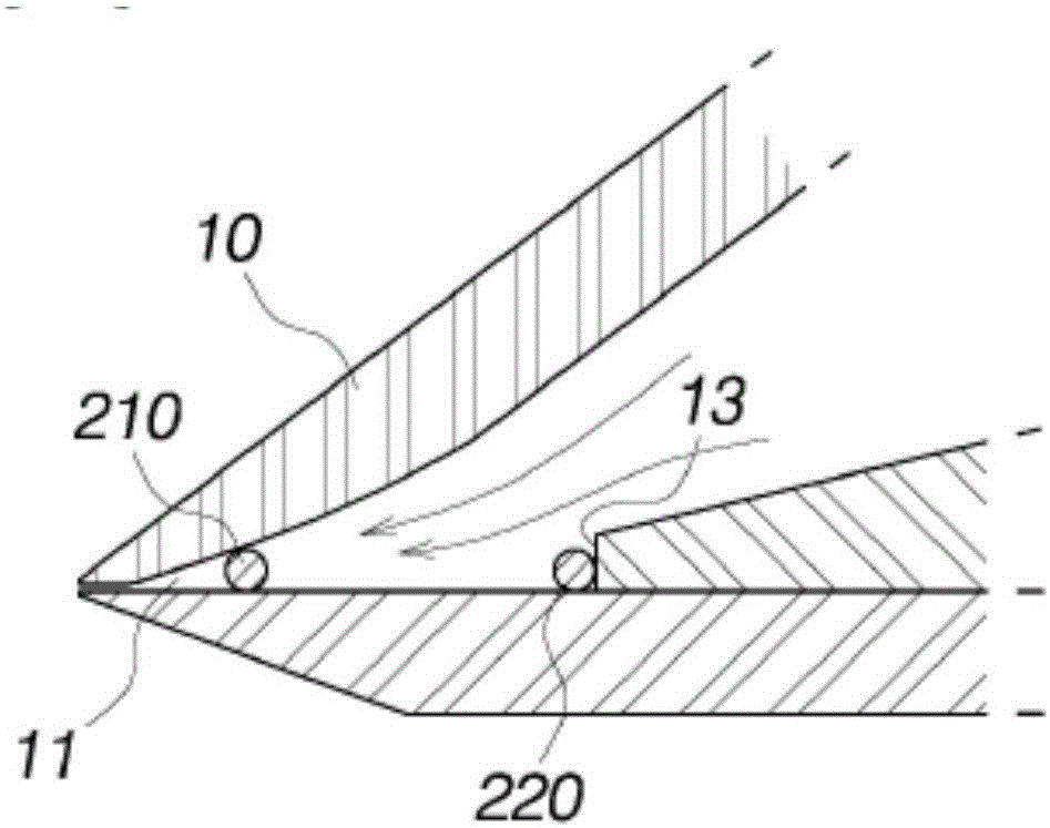 Air knife width changing device having excellent operation efficiency