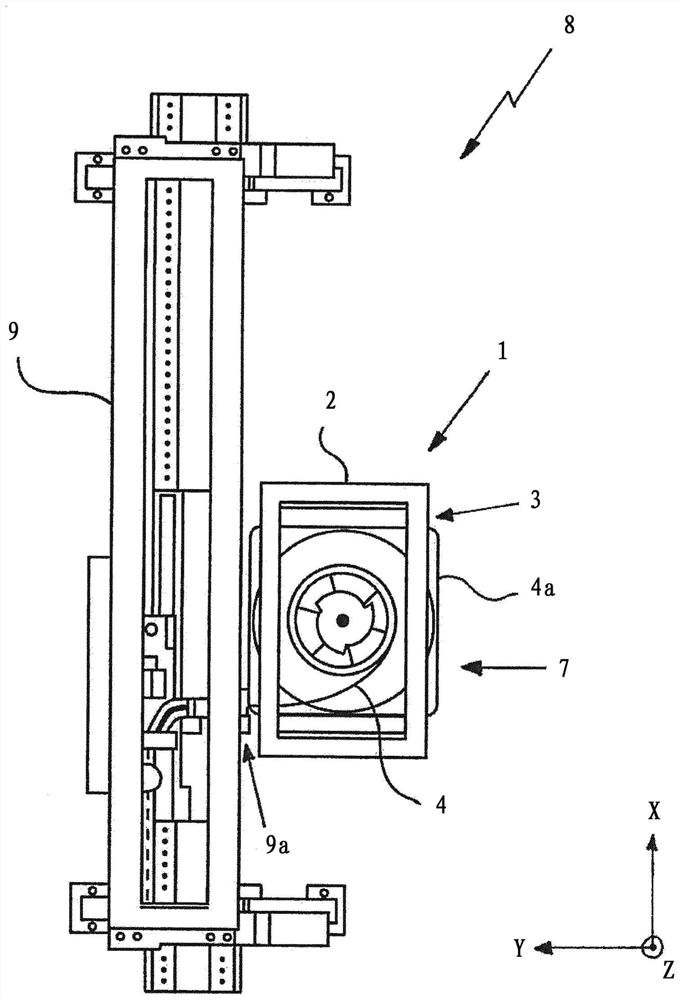 Device for providing edge strips, and edging system having a device of this type