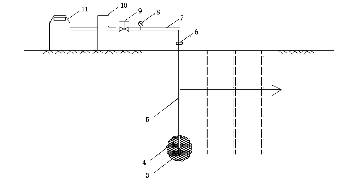 Liquefiable foundation device for micro-nano bubble processing and operation method