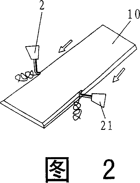 Steel band side treating process