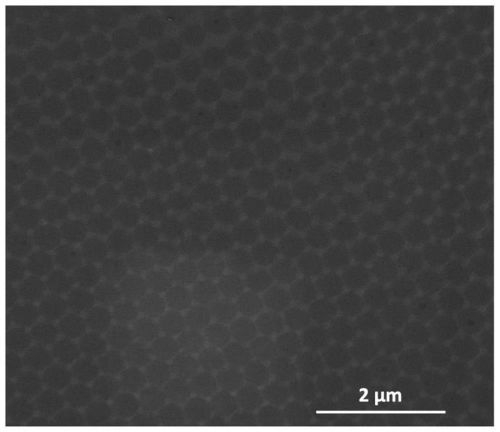 Porous PDMS film with two-dimensional inverse opal structure and preparation method thereof