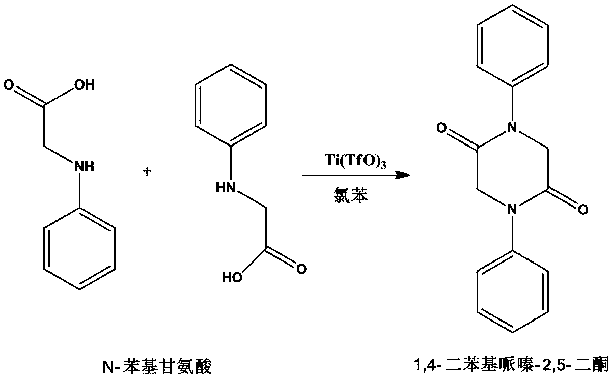 Catalyst used for synthesizing cyclic dipeptide in one step and application