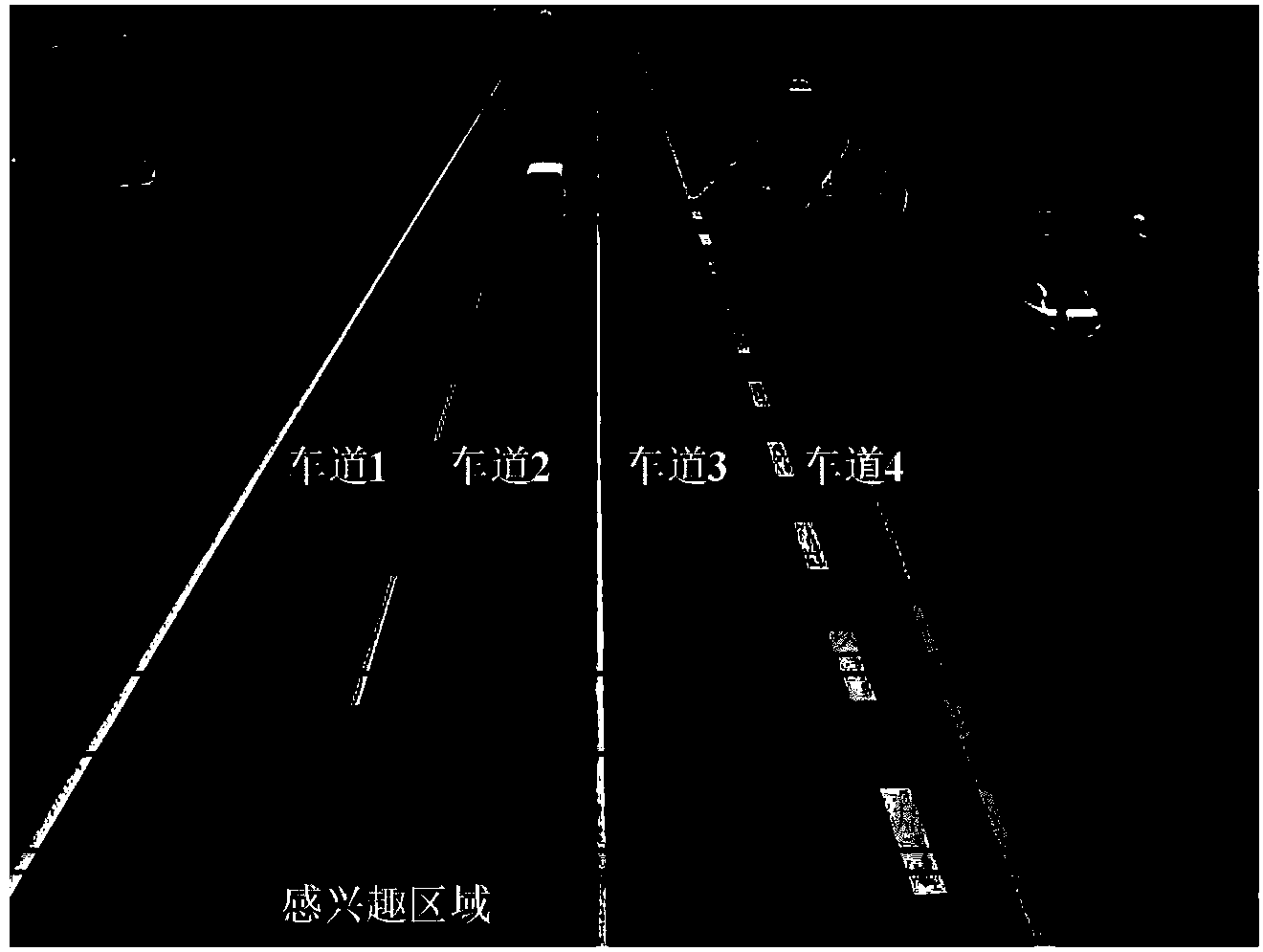 Automatic generating method for multi-lane vehicle track space-time diagram