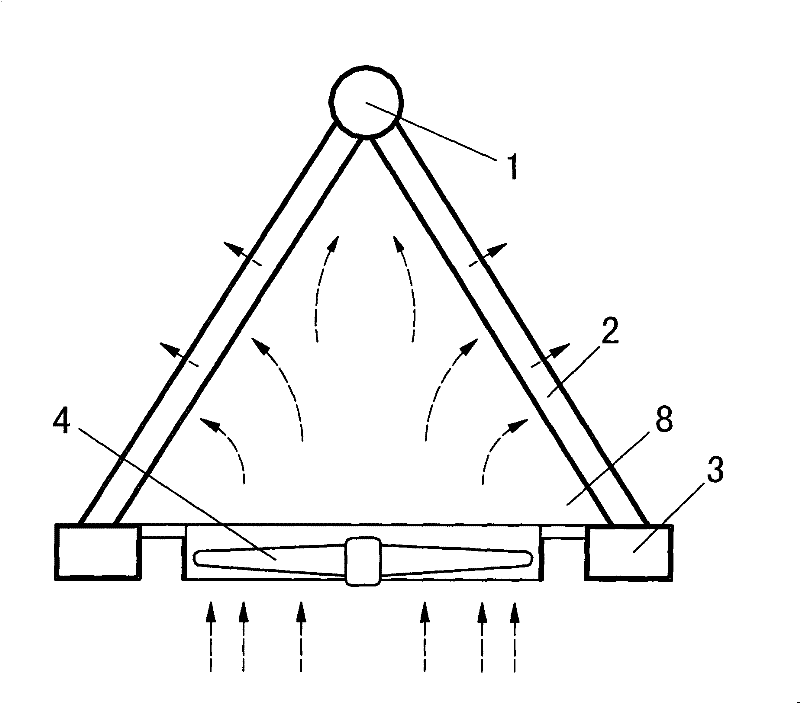 Method for eliminating heat exchanging corner and air condenser thereof