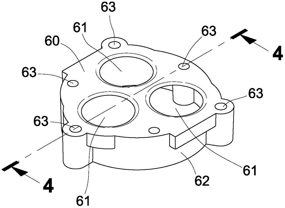 Shock absorption structure of diaphragm booster pump