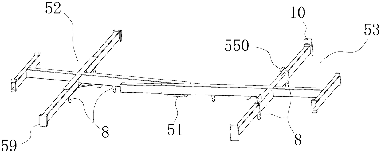 A mobile workpiece lifting vehicle with adjustable anti-skid size