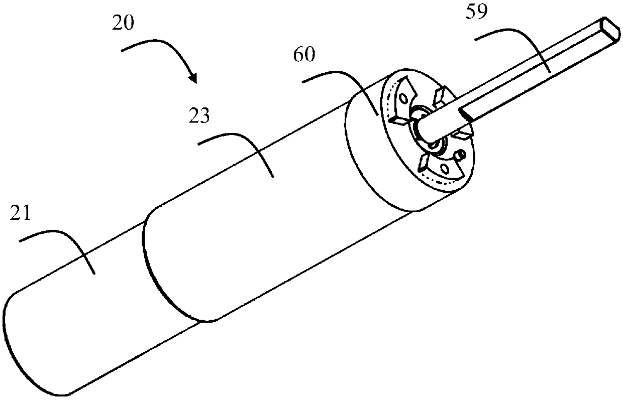 A flip-type washing device and its drive assembly