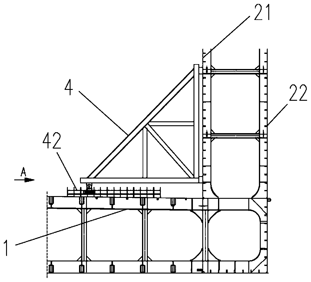 Dock wall overall sliding method of floating dock