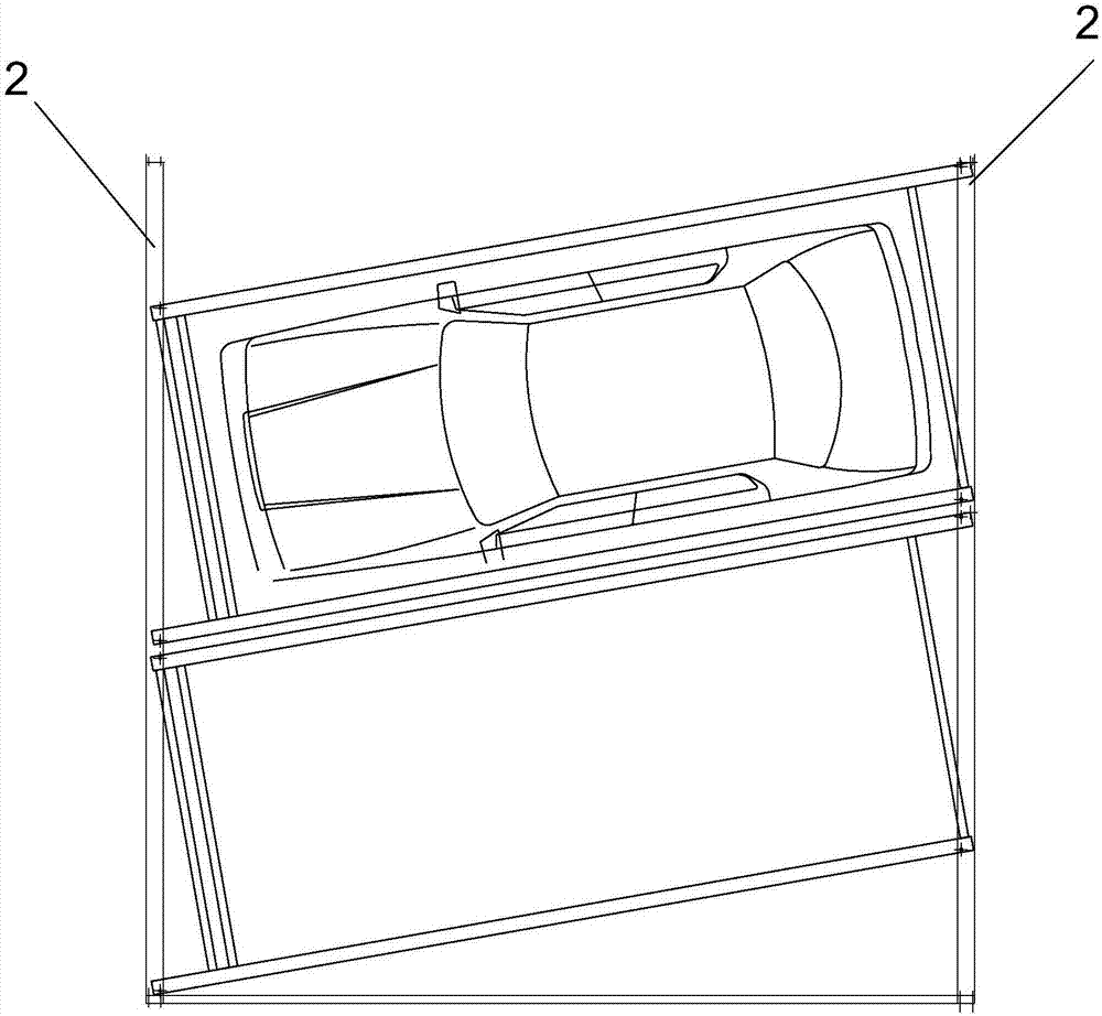 Oblique angle column lifting transverse moving three-dimensional garage
