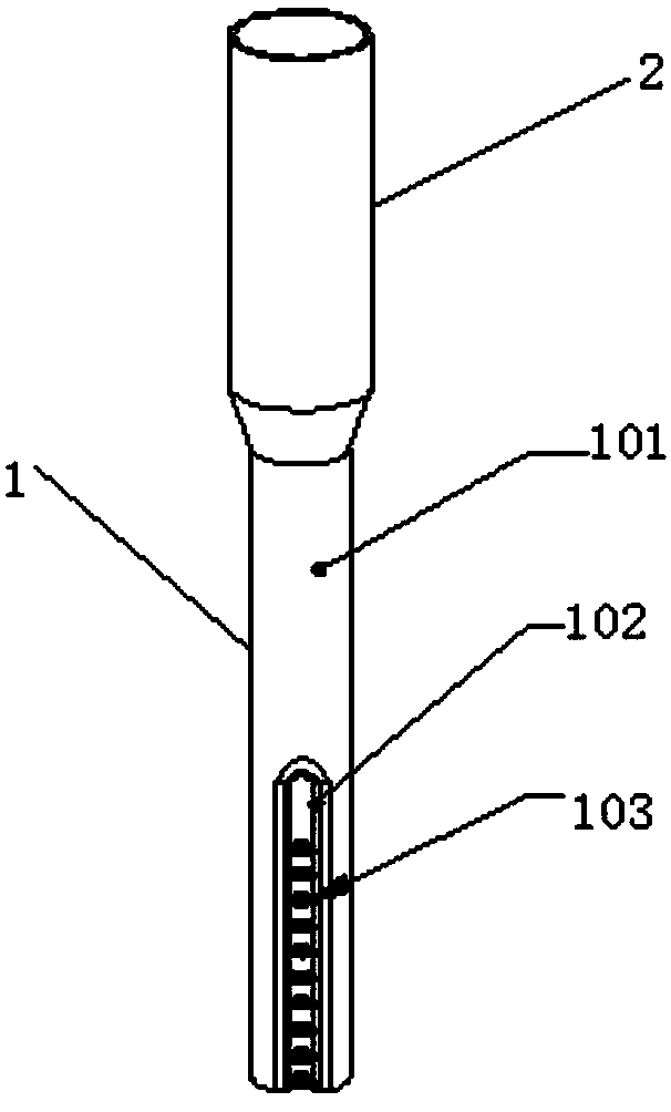 A sample-carrying copper grid fixing device