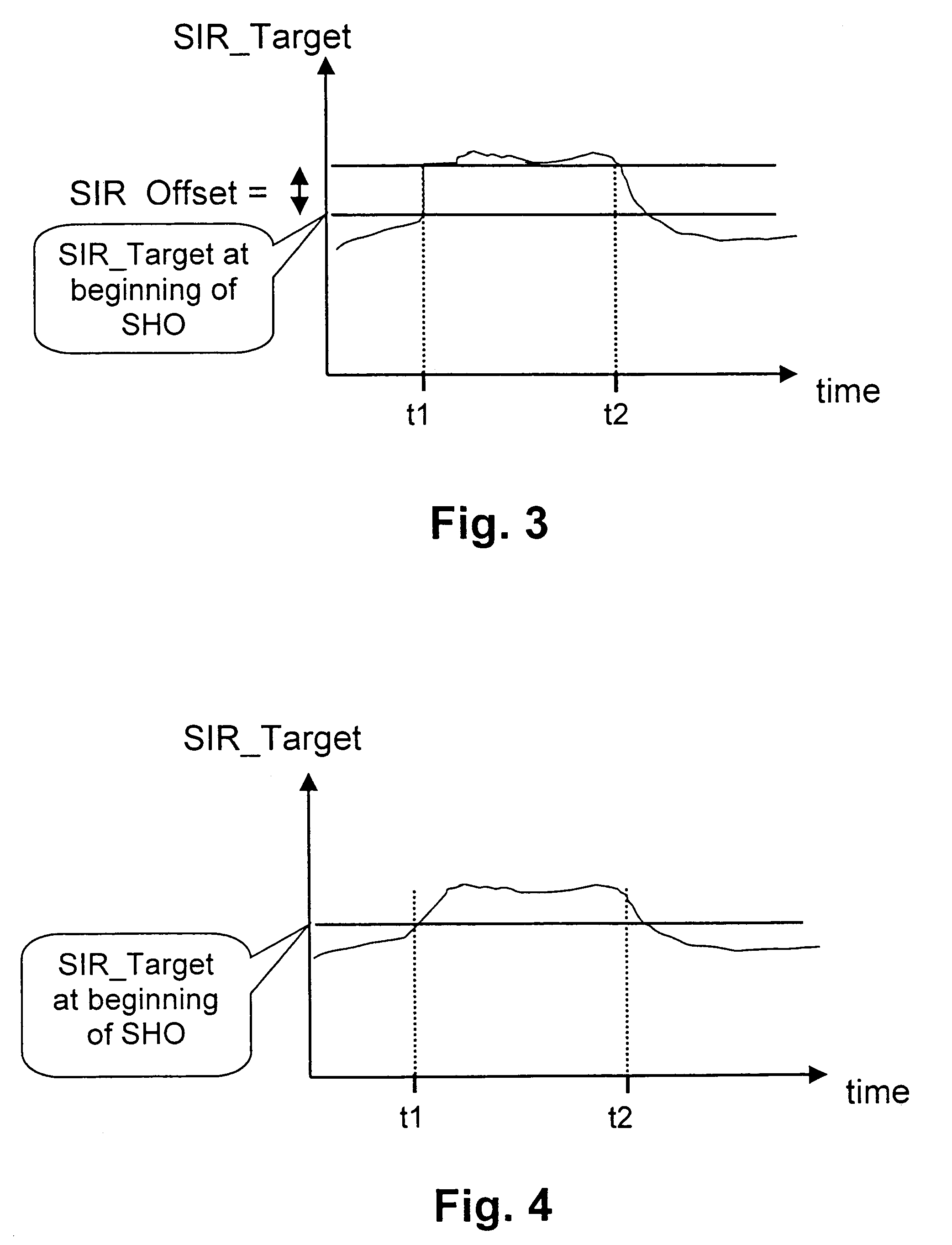 Method and device for controlling the power in an asymmetric soft handover condition