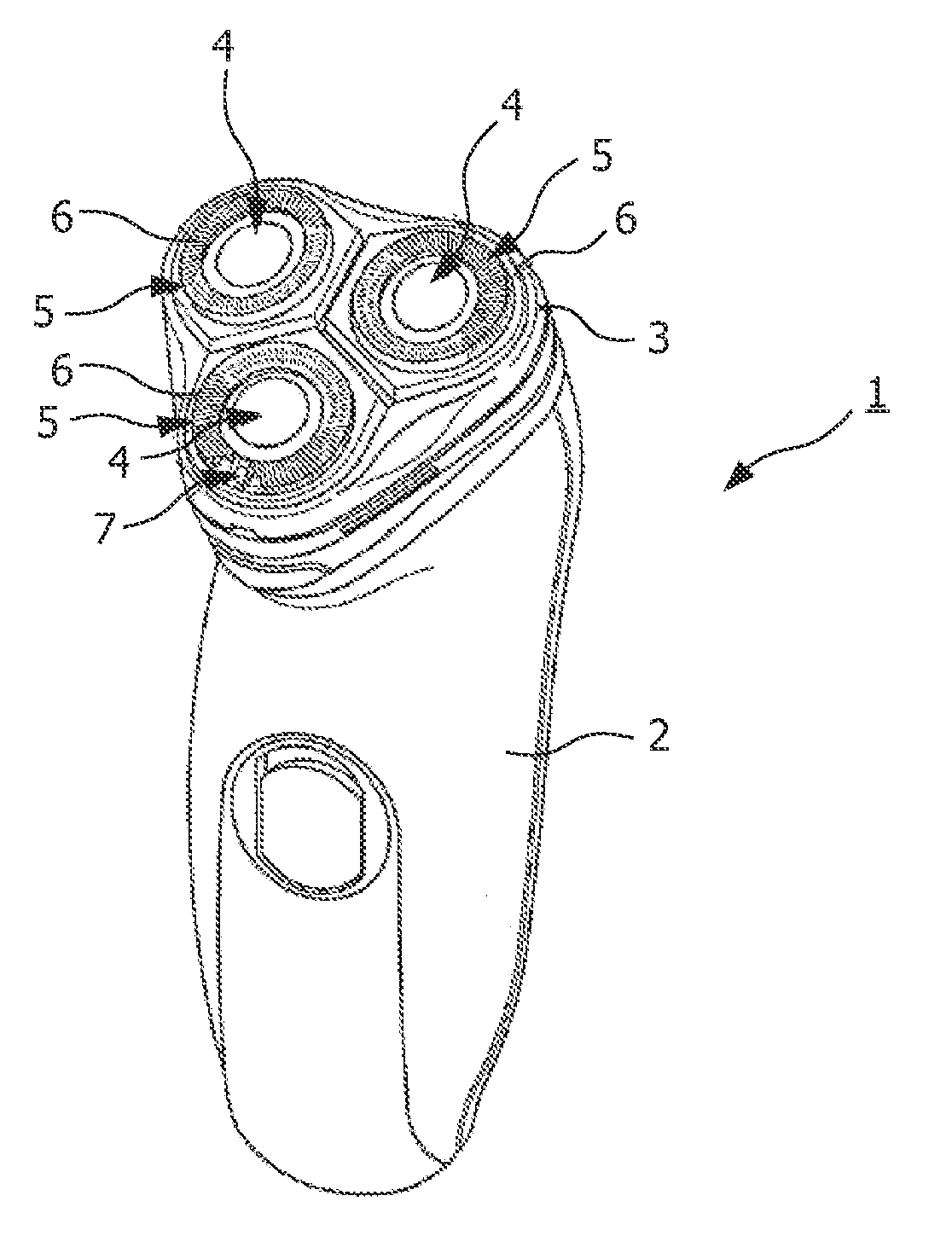 Carrier for a shaving device, comprising pairs of a cutting element and a hair lifting element