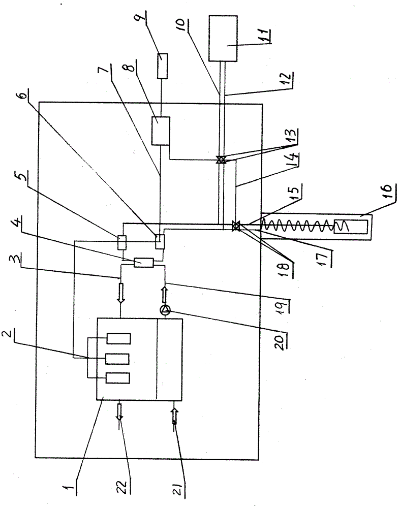 Combined heat supply system capable of utilizing clean energy in severe cold area