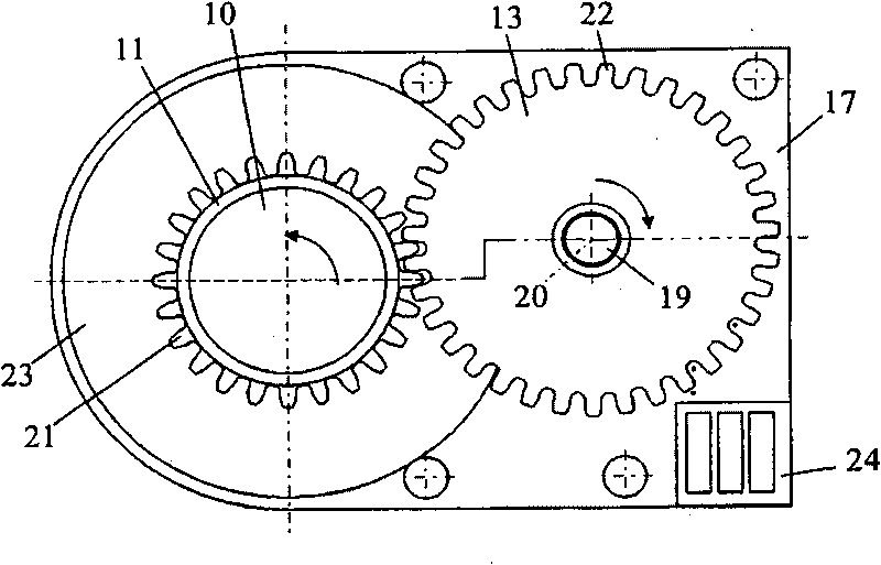 Device to determine the angle of rotation, especially for the steering shaft of a vehicle