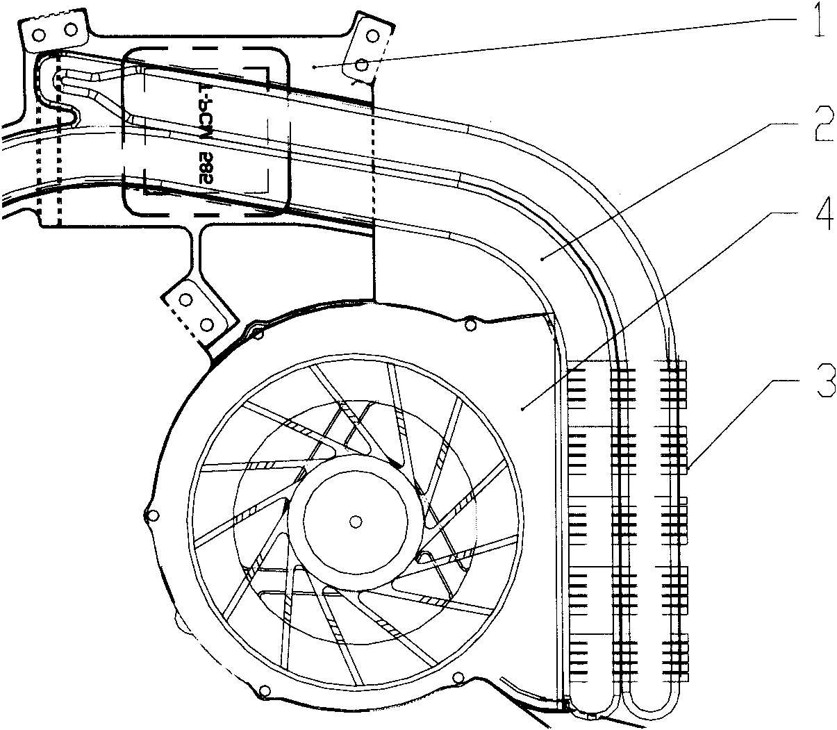 Noise-reducing hardware combination and computer